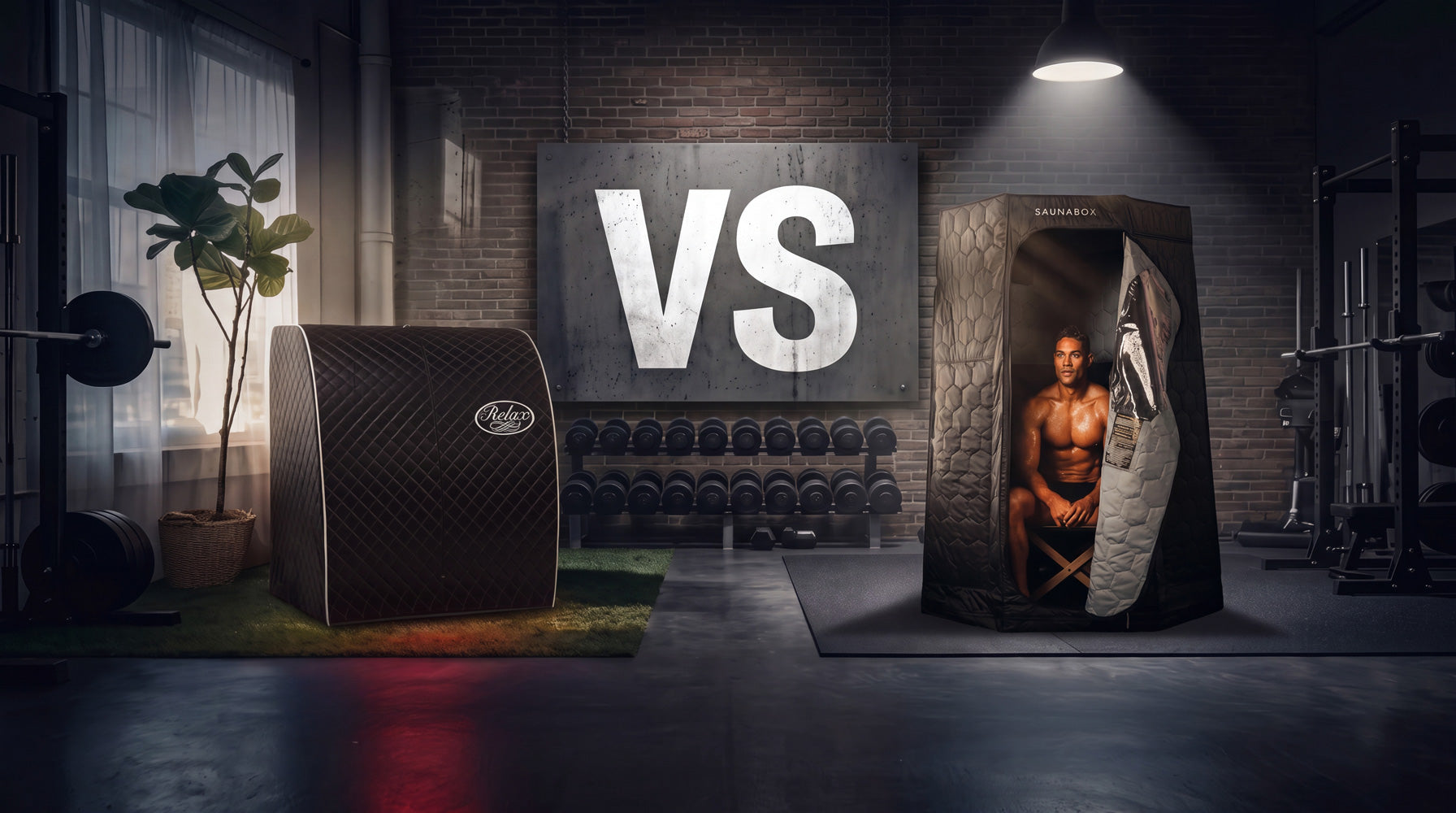 SaunaBox Pulse PRO vs Relax Sauna Black Pro (2026) - Portable infrared sauna comparison with red light, wattage, and certification breakdown